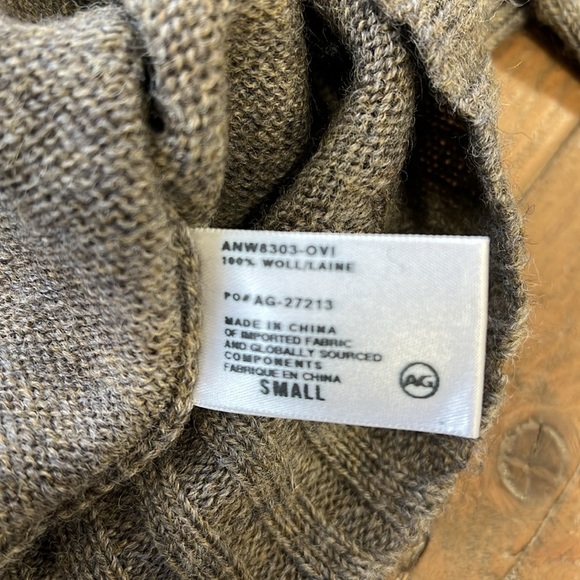 Alexa Chung for AG Scotland olivine wool mock neck sweater - Picture 7 of 10